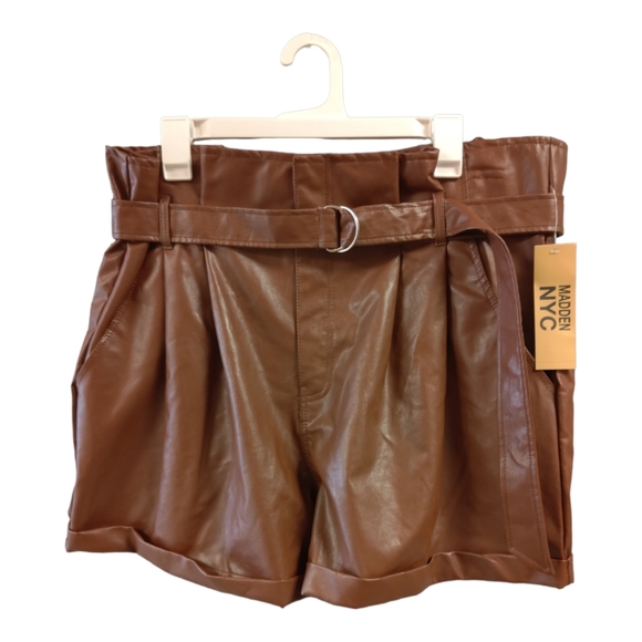Madden NYC Paperbag Shorts - Picture 1 of 4